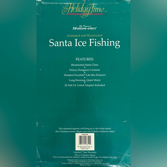 Holiday Time Santa Ice Fishing Animated Decor - Picture 17 of 17